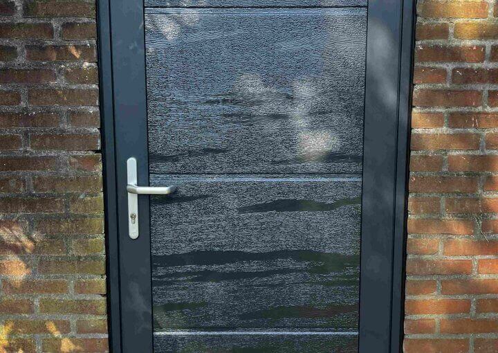 Premium One-wood-structure zwartgrijs
