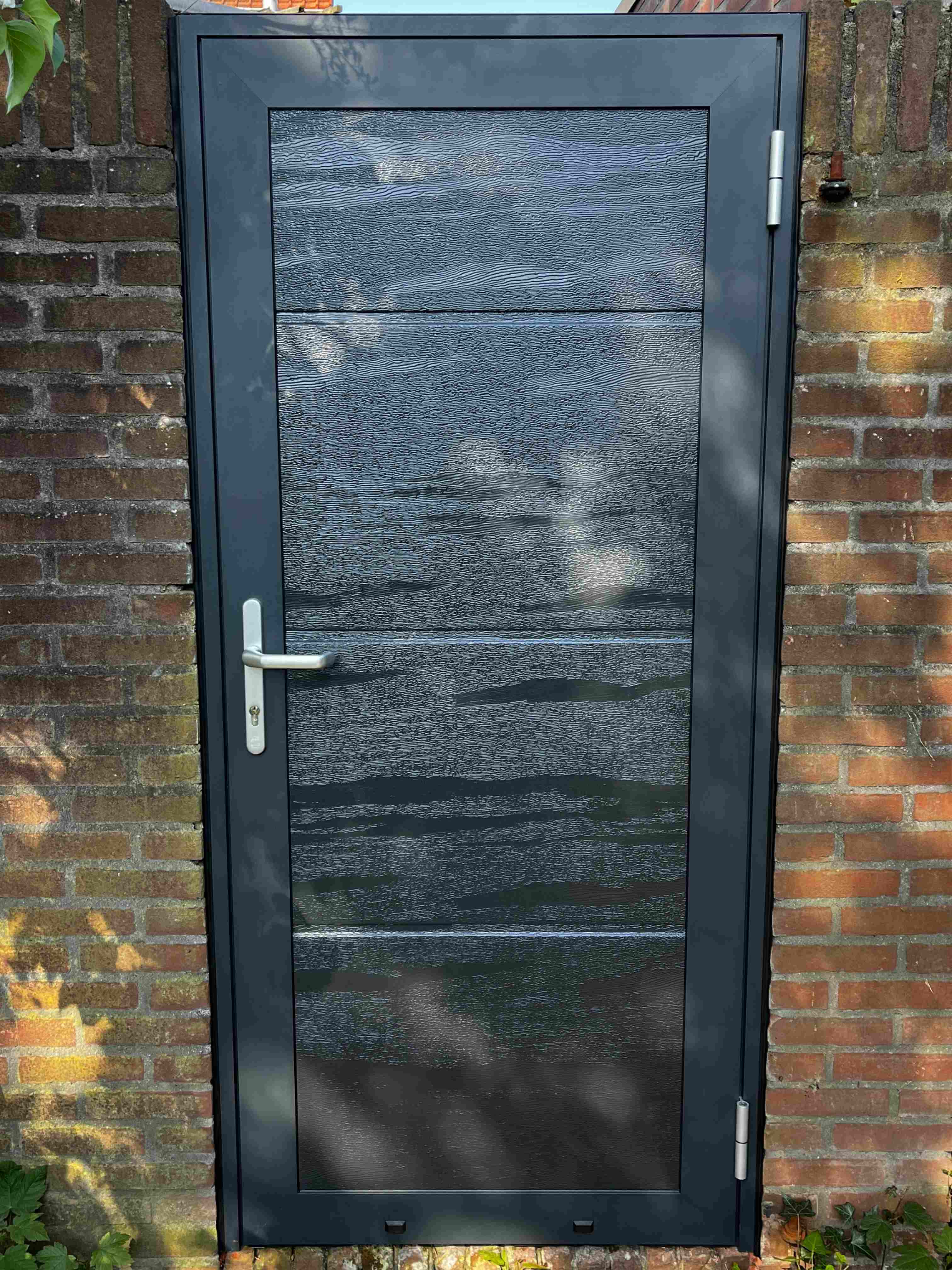 Premium One-wood-structure zwartgrijs